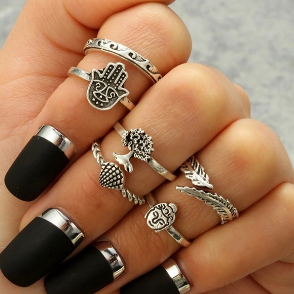 Jewelry - 🛍NEW⚡️ 6pc Midi Ring Set
